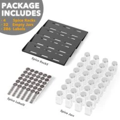 SpaceAid Drawer Organizer For Spices With 32 Spice Jars, 15" Wide X 17.5" Deep 10 SpaceAid Drawer Organizer For Spices With 32 Spice Jars, 15" Wide X 17.5" Deep -NeatNest Store 1605 5 2