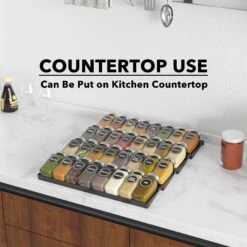 SpaceAid Drawer Organizer For Spices With 32 Spice Jars, 15" Wide X 17.5" Deep 11 SpaceAid Drawer Organizer For Spices With 32 Spice Jars, 15" Wide X 17.5" Deep -NeatNest Store 1605 6 2