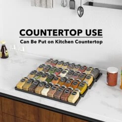 SpaceAid Spice Organizer For Drawer With 36 Spice Jars, 386 Spice Labels And Chalk Marker, 4 Tier -NeatNest Store 1605 6