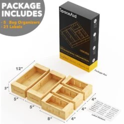 SpaceAid Bamboo Bag Organizer Storage For Kitchen Drawer, 5 Pack Set 7 SpaceAid Bamboo Bag Organizer Storage For Kitchen Drawer, 5 Pack Set -NeatNest Store 1608 2 1d0062e4 283d 4a11 a30a f07863bf27b1