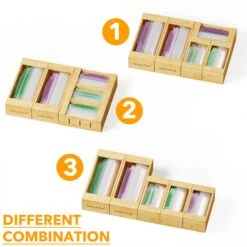 SpaceAid Bamboo Bag Organizer Storage For Kitchen Drawer, 5 Pack Set 9 SpaceAid Bamboo Bag Organizer Storage For Kitchen Drawer, 5 Pack Set -NeatNest Store 1608 3 71923bf9 f938 48ed 9744 b8de0a4848eb