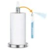 SpaceAid® 2 In 1 Paper Towel Holder Under Cabinet With Spray Bottle In The Middle In Silver