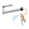 SpaceAid® 2-in-1 SprayNeat Silver Paper Towel Holder With Spray Bottle, Under Cabinet Or Hanging Wall Mount