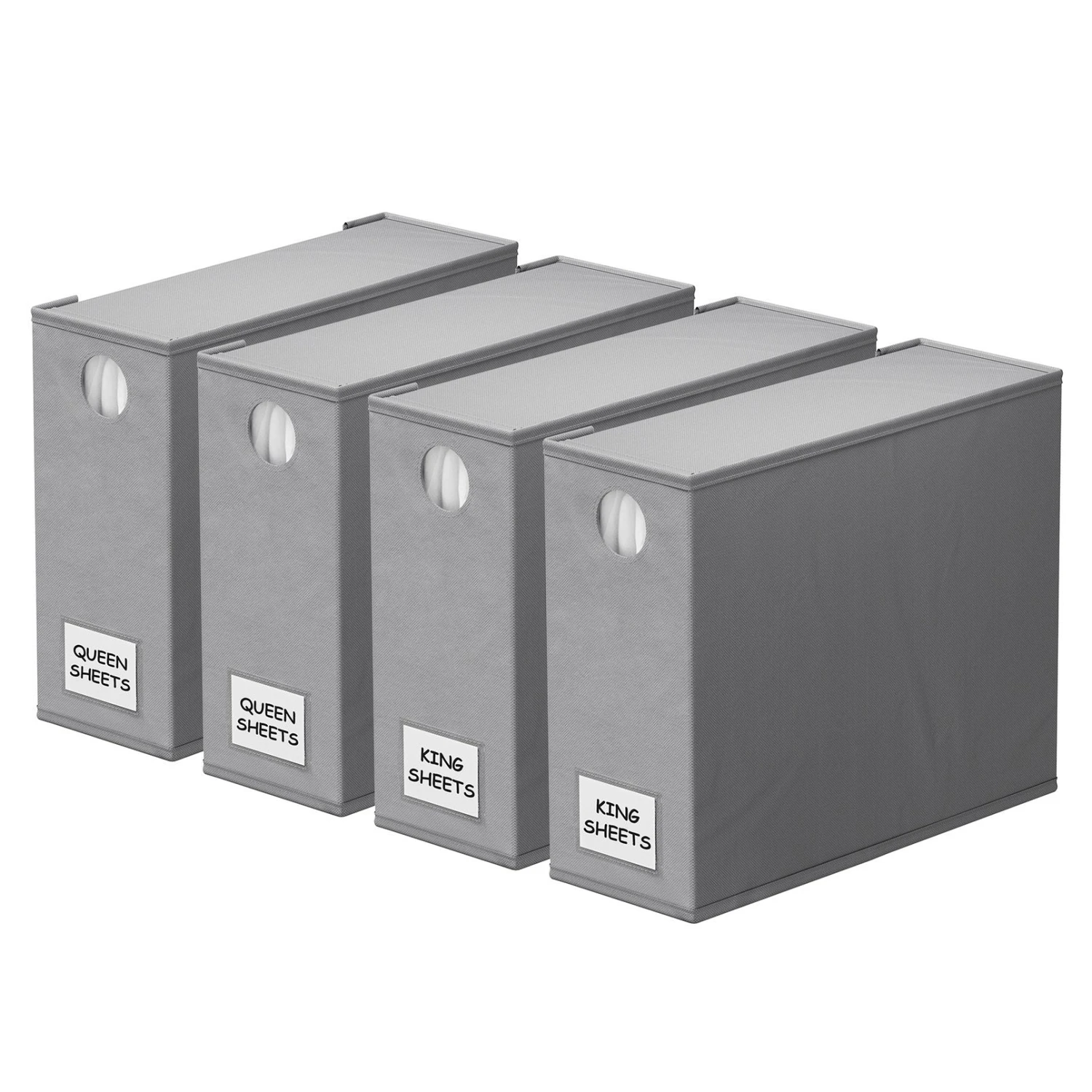 SpaceAid 4 Pack Bed Sheet Organization Folder In Gray 1 SpaceAid 4 Pack Bed Sheet Organization Folder In Gray