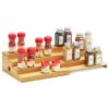 SpaceAid 4 Tier Bamboo Ladder Spice Rack Organizer For Kitchen Cabinet