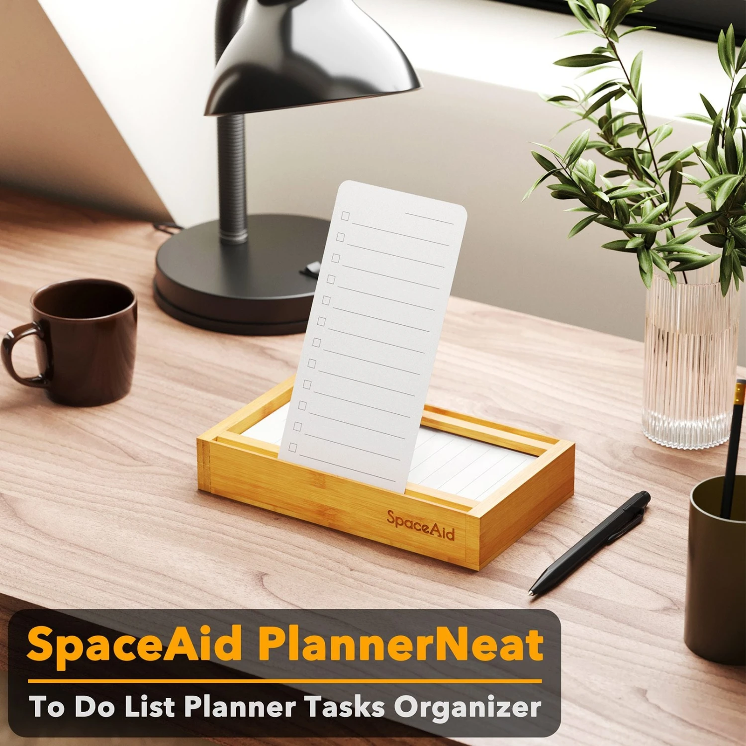 SpaceAid PlannerNeat 2024 To Do List Planner, Daily Weekly Monthly ToDo Checklist Notepad Organizer With Bamboo Holder & 50 Cards 2 SpaceAid PlannerNeat 2024 To Do List Planner, Daily Weekly Monthly ToDo Checklist Notepad Organizer With Bamboo Holder & 50 Cards - Image 2