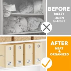 SpaceAid Foldable Bed Sheet Organizer 4 Pack Set, Beige -NeatNest Store 1609 2 8b66626b 89a4 4f7f 8c98 d7bafe93c785