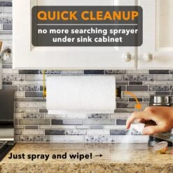 SpaceAid® SprayNeat 2-in-1 Wall Mount Paper Towel Holder With Spray Bottle In Gold -NeatNest Store 1609 3 2