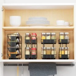 SpaceAid Kitchen Cabinet Pull Out Spice Rack Organizer With 20 Jars And 801 Labels, Right Facing -NeatNest Store 1609 4 14