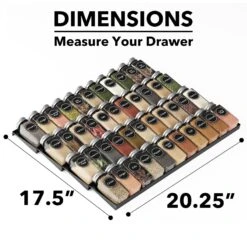 SpaceAid Kitchen Spice Drawer Organizer With 44 Spice Jars, 20.25" Wide X 17.5" Deep -NeatNest Store 1609 4 16