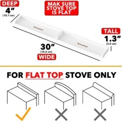 SpaceAid Bamboo Over The Stove Shelf, 30" Wide, White -NeatNest Store 1609 4 2 5c52a2fe f01e 41b2 a847 9d2ba599dd70