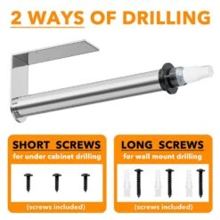 SpaceAid® 2-in-1 SprayNeat Silver Paper Towel Holder With Spray Bottle, Under Cabinet Or Hanging Wall Mount 10 SpaceAid® 2-in-1 SprayNeat Silver Paper Towel Holder With Spray Bottle, Under Cabinet Or Hanging Wall Mount -NeatNest Store 1609 4 3