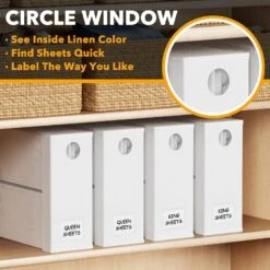 SpaceAid 4 Pack Bed Sheet Folder And Organizer Storage For Linen Closet, White -NeatNest Store 1609 4 5 f8885248 1c6d 4722 839e 236413adbc5d