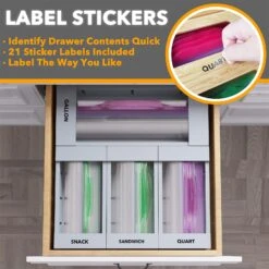 SpaceAid Ziplock Bag Storage Organizer For Sandwich And Snack, 4 Pack, Gray 8 SpaceAid Ziplock Bag Storage Organizer For Sandwich And Snack, 4 Pack, Gray -NeatNest Store 1609 4 7 031c43a2 92ff 4a21 9d16 97607fdb3ba9