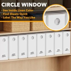 SpaceAid 8 Pack Bed Sheet Storage Organizer Set, White -NeatNest Store 1609 4 7 39ad0660 a6af 47a7 bb1d 4789ee8b3e10