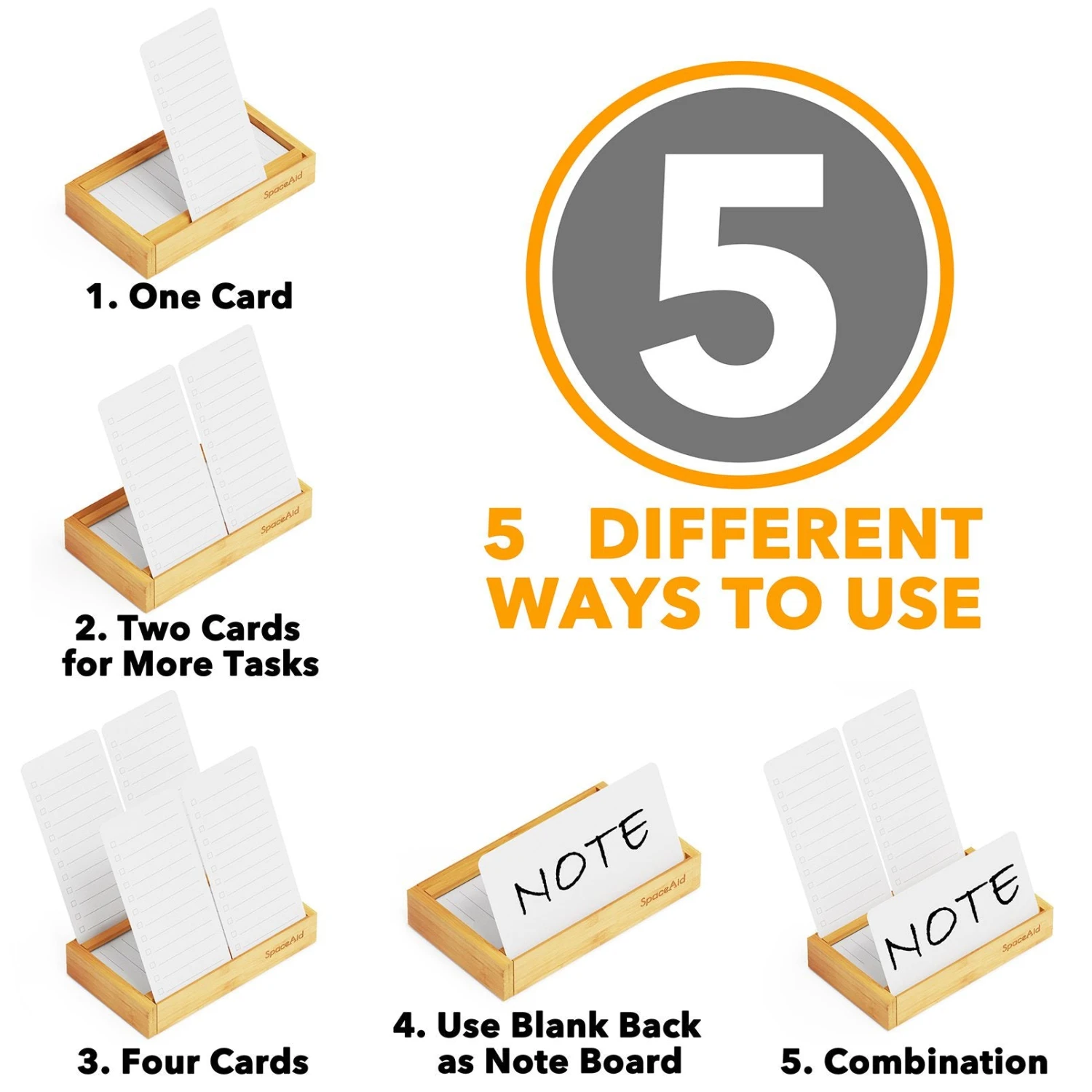 SpaceAid PlannerNeat 2024 To Do List Planner, Daily Weekly Monthly ToDo Checklist Notepad Organizer With Bamboo Holder & 50 Cards 5 SpaceAid PlannerNeat 2024 To Do List Planner, Daily Weekly Monthly ToDo Checklist Notepad Organizer With Bamboo Holder & 50 Cards - Image 5