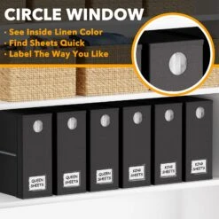 SpaceAid 6 Pack Bed Sheets Organizer And Foldable Storage In Black 10 SpaceAid 6 Pack Bed Sheets Organizer And Foldable Storage In Black -NeatNest Store 1609 4 55d575d6 79bb 4b2b 9ddc 93b79bc4fd99