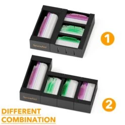 SpaceAid Food Storage Bag Organizer, 4 Pack, Black 9 SpaceAid Food Storage Bag Organizer, 4 Pack, Black -NeatNest Store 1609 5 6 93286bc1 5bb5 4e38 ba5c 2422f62354d1