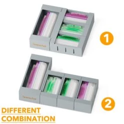 SpaceAid Ziplock Bag Storage Organizer For Sandwich And Snack, 4 Pack, Gray 9 SpaceAid Ziplock Bag Storage Organizer For Sandwich And Snack, 4 Pack, Gray -NeatNest Store 1609 5 7 5035ffc0 a9e6 499e 9a27 381162df41ac