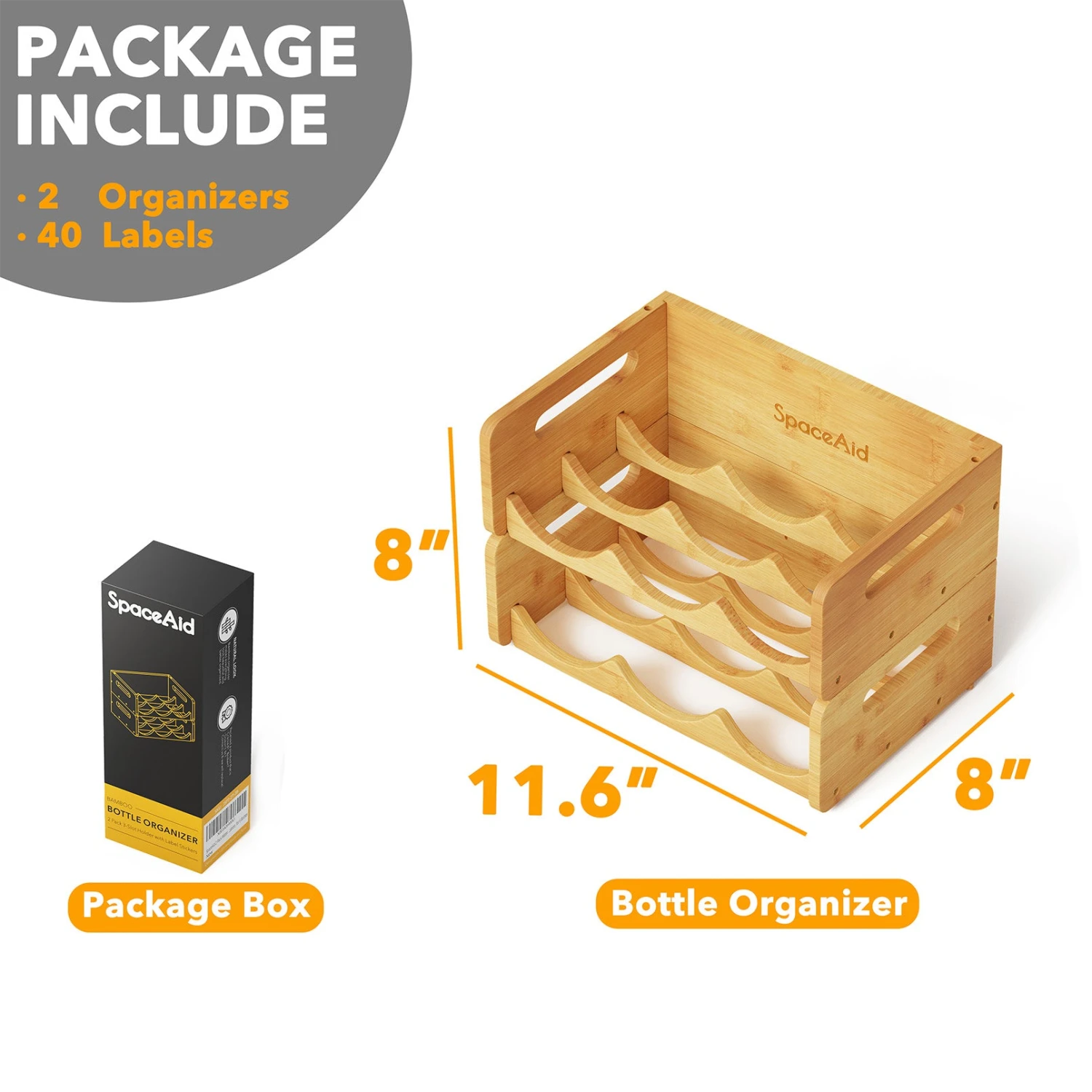 SpaceAid® Water Bottle Organizer Tumbler Organizers, Wine Bottle Storage 6 SpaceAid® Water Bottle Organizer Tumbler Organizers, Wine Bottle Storage - Image 6