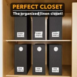 SpaceAid 6 Pack Bed Sheets Organizer And Foldable Storage In Black 11 SpaceAid 6 Pack Bed Sheets Organizer And Foldable Storage In Black -NeatNest Store 1609 5 d0424faf e3ce 4214 91cf b744f41c8704