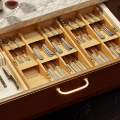 SpaceAid Bamboo Silverware Drawer Holders Organize Kitchen Utensils (Natural, 9 Slots) -NeatNest Store 1609 6 2 bd366ca6 7242 4d75 a78d 63323645c801