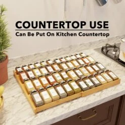 SpaceAid Bamboo 4 Tier Drawer Spice Organizer -NeatNest Store 1609 6 5 fa79fa33 df33 4ad4 9ff7 030bb2df6ab1