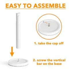 SpaceAid® 2 In 1 Under Cabinet Paper Towel Holder With Spray Bottle Inside Center In White -NeatNest Store 1609 6 7