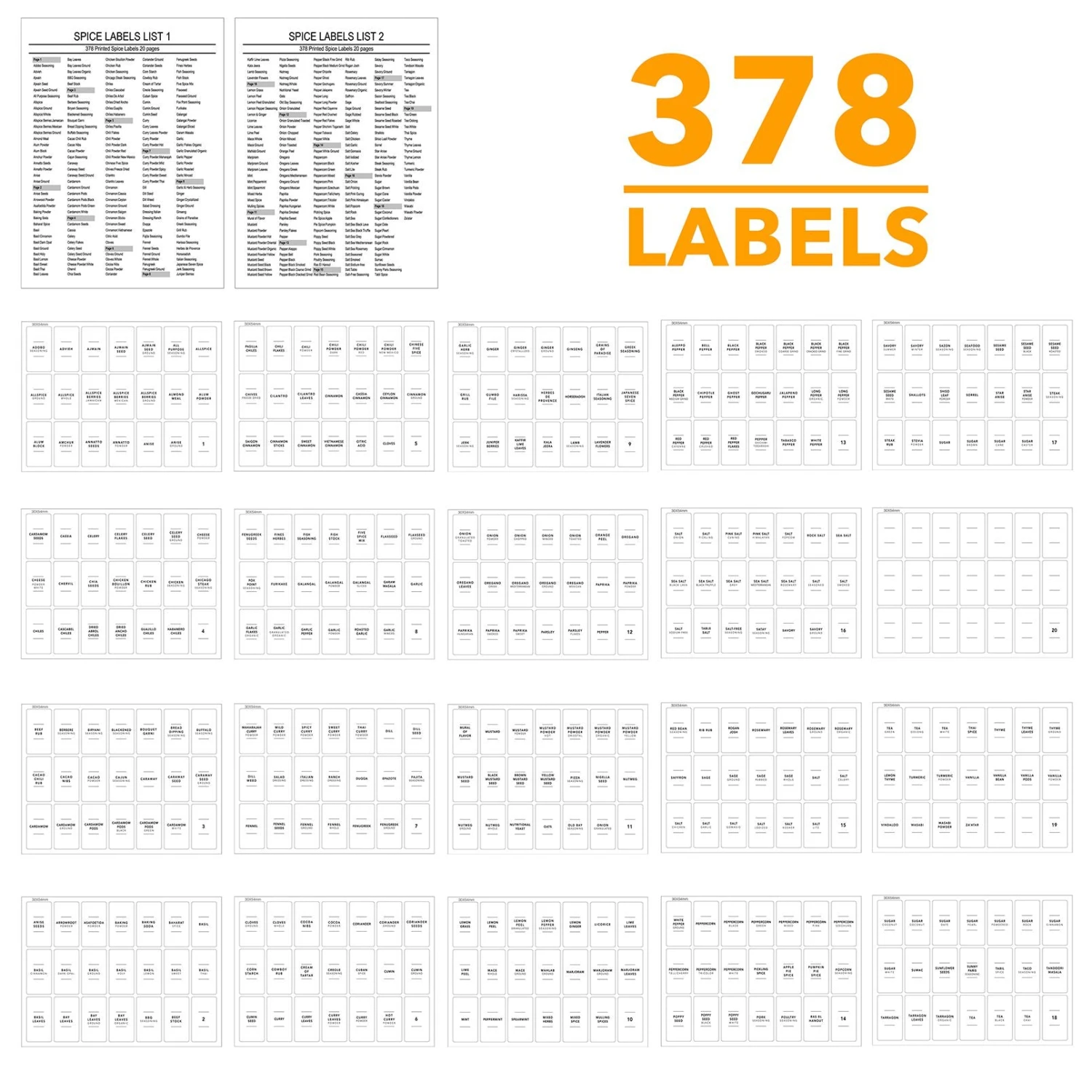 SpaceAid Best Spice Drawer Organizer With 24 Glass Spice Bottles, 11.25" Wide X 17.5" Deep 7 SpaceAid Best Spice Drawer Organizer With 24 Glass Spice Bottles, 11.25" Wide X 17.5" Deep - Image 7