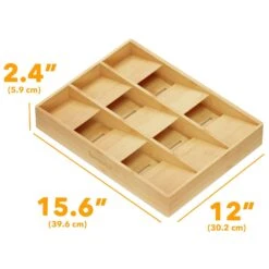 SpaceAid Bamboo Silverware Drawer Holders Organize Kitchen Utensils (Natural, 9 Slots) -NeatNest Store 1609 7 2 527e54fa 3704 426b 93de 9f23063f152a