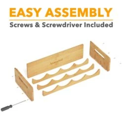 SpaceAid Bamboo Water Bottle Organizer Rack, 2 Pack 4-Slot, Hold 8 Bottles -NeatNest Store 1609 7 3 90c3db78 7b90 42e4 a170 56bf8b21700a