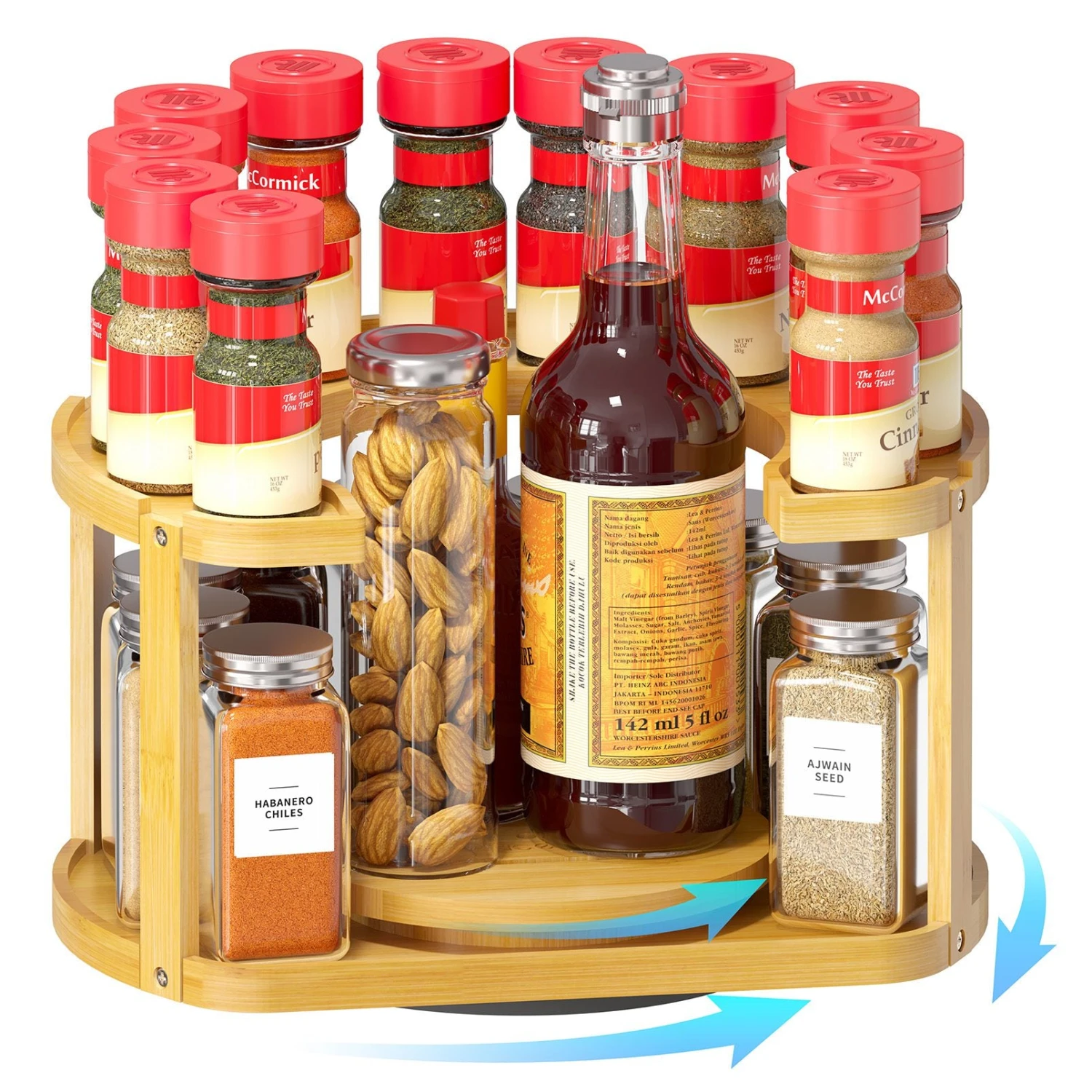 Front Page -NeatNest Store 2 tier lazy susan spice rack organizer 1 1