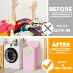 SpaceAid 110L Large Tall Collapsible Laundry Basket With Bamboo Handles -NeatNest Store 2.2 52ebe6dd 19db 4f4b b919 15508c2cd4c3