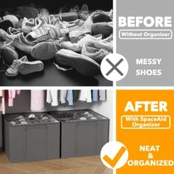 SpaceAid 2 Pac Space-Saving Shoe Organizer For Closet -NeatNest Store 2.2 ea141b22 cb09 48d9 bc52 e8808d9b364f