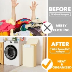 SpaceAid 110L Large Tall Collapsible Laundry Basket With Bamboo Handles -NeatNest Store 2.3 06ce99b8 f1bd 4415 900b 83af7431fd1b