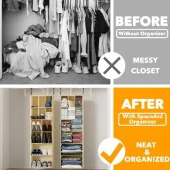 SpaceAid 2 Pack Hanging Closet Organizer -NeatNest Store 2.3 9d071f77 1b76 4adb 89b8 f6bc30caec55