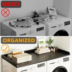 SpaceAid Washer Dryer Countertop, Black -NeatNest Store 24XYDB DC01 B 1609 3