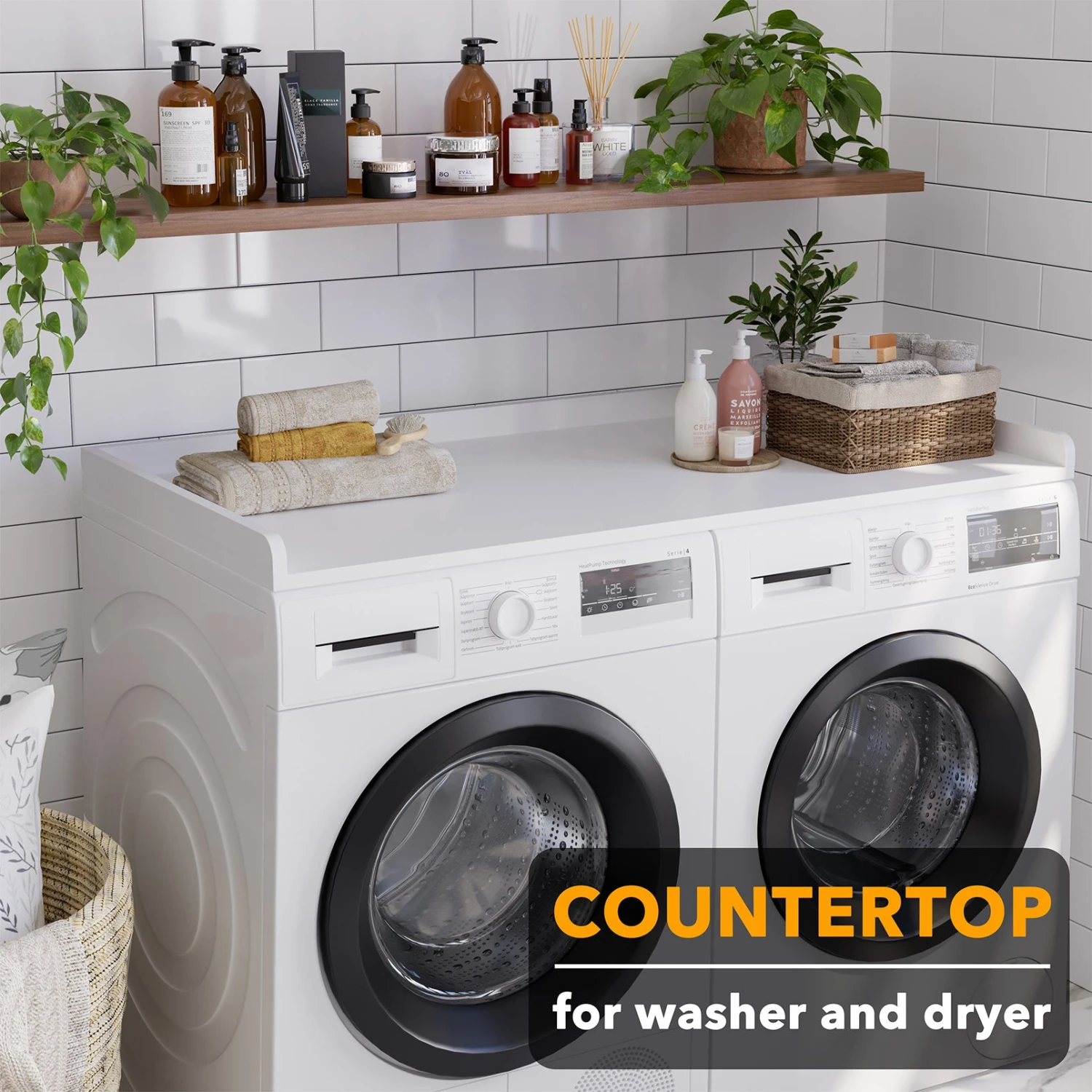 SpaceAid Laundry Room Countertop, White 2 SpaceAid Laundry Room Countertop, White - Image 2