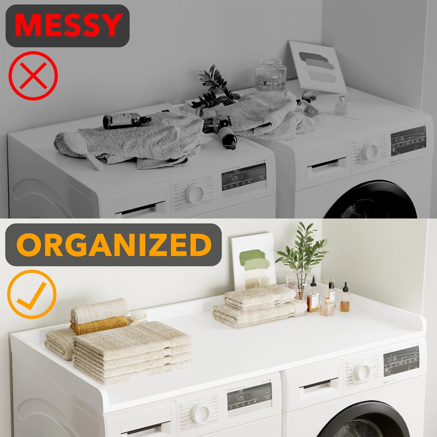 SpaceAid Laundry Room Countertop, White 3 SpaceAid Laundry Room Countertop, White - Image 3