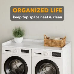 SpaceAid Washer And Dryer Shelf,White Marble -NeatNest Store 24XYDB DC05 WDLS 1609 5