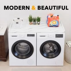 SpaceAid Washer And Dryer Shelf,White Marble -NeatNest Store 24XYDB DC05 WDLS 1609 6