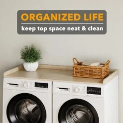 SpaceAid Shelf Above Washer And Dryer, Oak -NeatNest Store 24XYDB DC06 OAK 1609 5