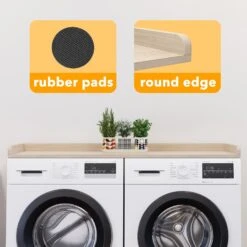 SpaceAid Shelf Above Washer And Dryer, Oak -NeatNest Store 24XYDB DC06 OAK 1609 7