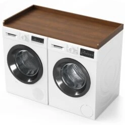 SpaceAid Shelf Over Washer And Dryer, Brown Wood