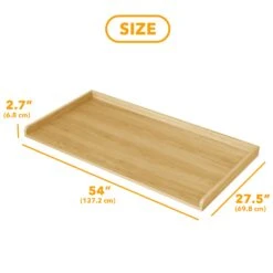 SpaceAid Over Washer Dryer Shelf, Maple Wood -NeatNest Store 24XYDB DC08 YLWD 1609 4