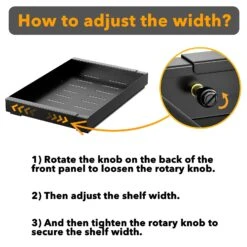 SpaceAid Adjustable No-Drill Adhesive Pull-Out Cabinet Drawer For Kitchen Black, 17" Deep -NeatNest Store 28CTCL 01XK 01B 1609 4