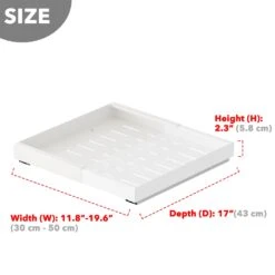 SpaceAid Pull-Out Cabinet Organizer With No-Drill Adhesive For Kitchen And Pantry White, 17" Deep -NeatNest Store 28CTCL 01XK 02W 1609 7