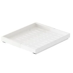 SpaceAid Adjustable No-Drill Adhesive Pull-Out Shelves For Cabinets White, 21" Deep -NeatNest Store 28CTCL 02DK 02W 1609 8