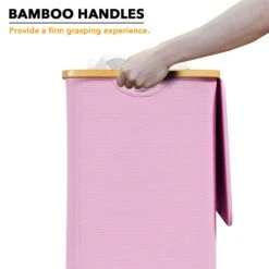 SpaceAid 110L Large Tall Collapsible Laundry Basket With Bamboo Handles -NeatNest Store 3.2 9f180d2c 192f 47f1 89d4 4066e0293bf4
