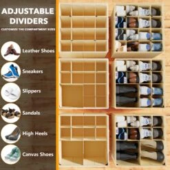 SpaceAid 2 Pac Space-Saving Shoe Organizer For Closet -NeatNest Store 3.3 8830ff6f 4829 4a44 8753 e9c85de36f77